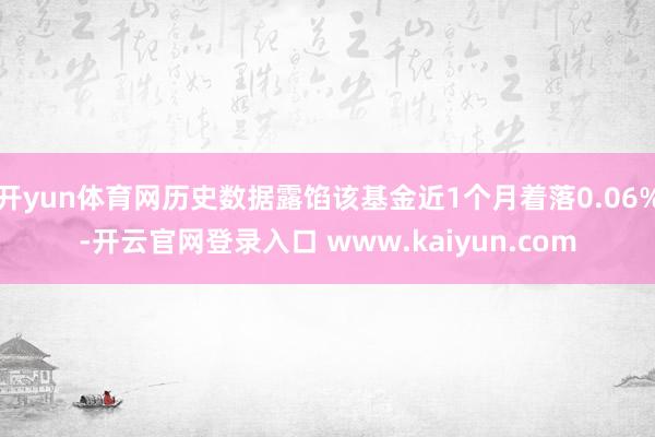 开yun体育网历史数据露馅该基金近1个月着落0.06%-开云官网登录入口 www.kaiyun.com